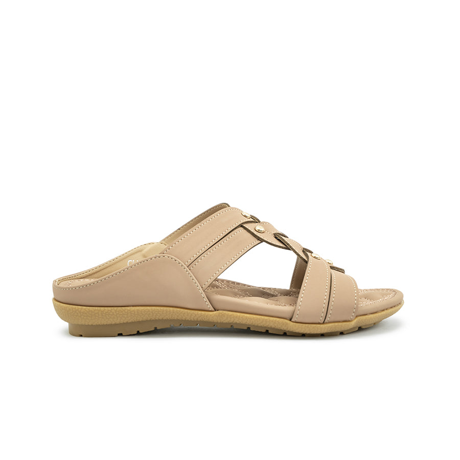 Women's Flat Sandals CLY 23261 Black/Old Rose C1