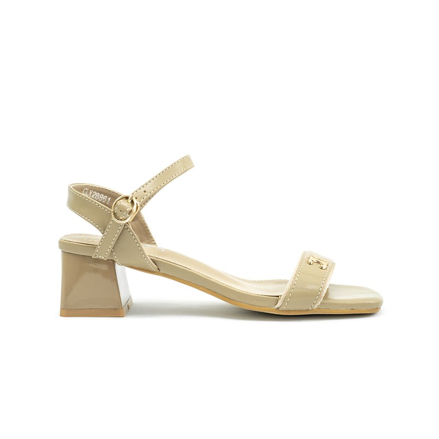 Women's Heeled Sandals CLY 28861 Taupe C1