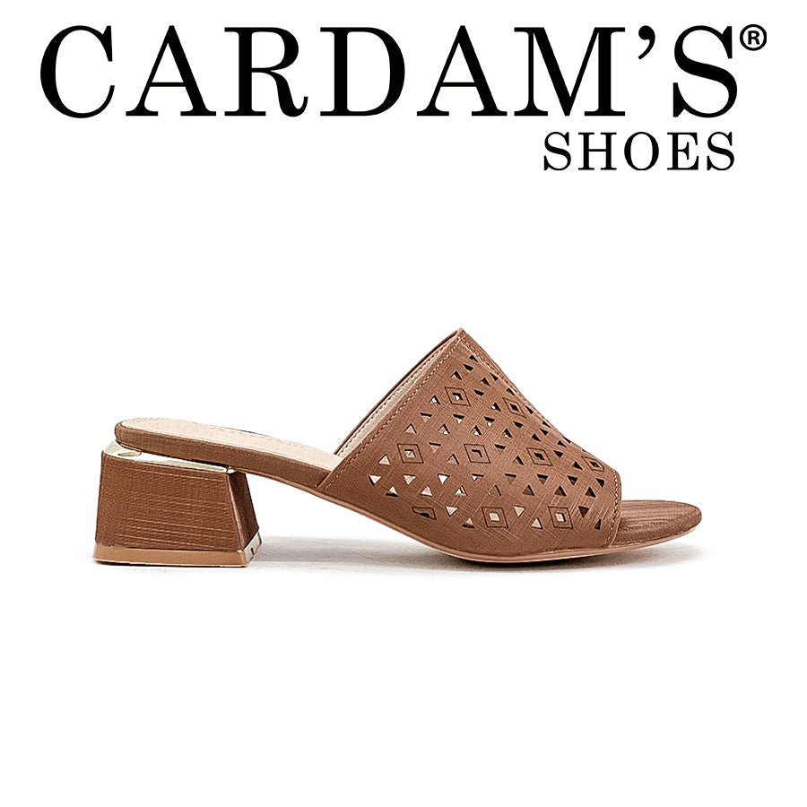Women's Heeled Sandals CLY 27424 Dark Brown/ Taupe C2