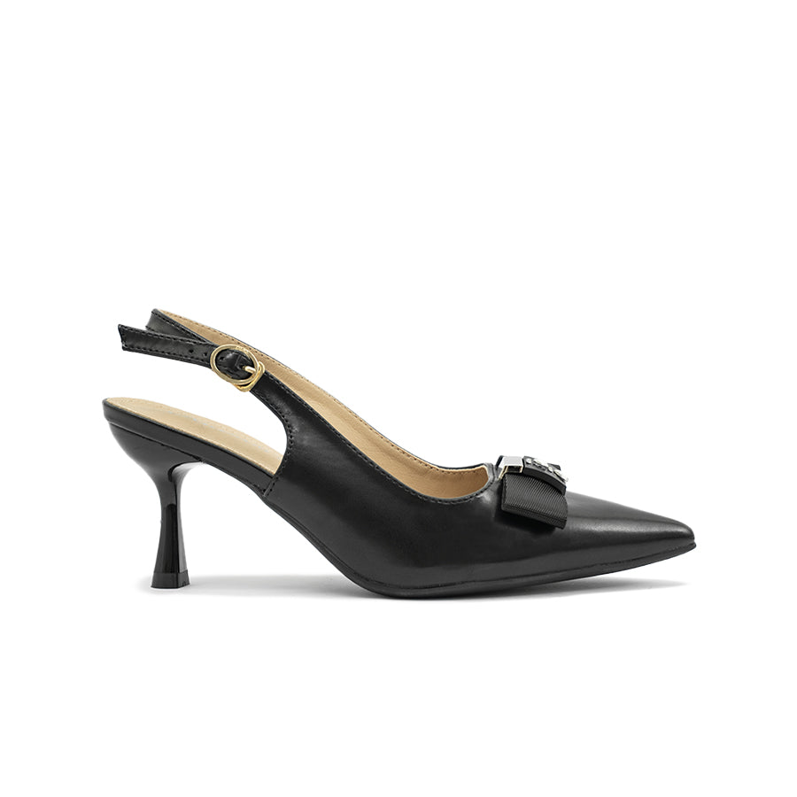 Women's Heeled Sandals CLY 28803 Beige/Black C1