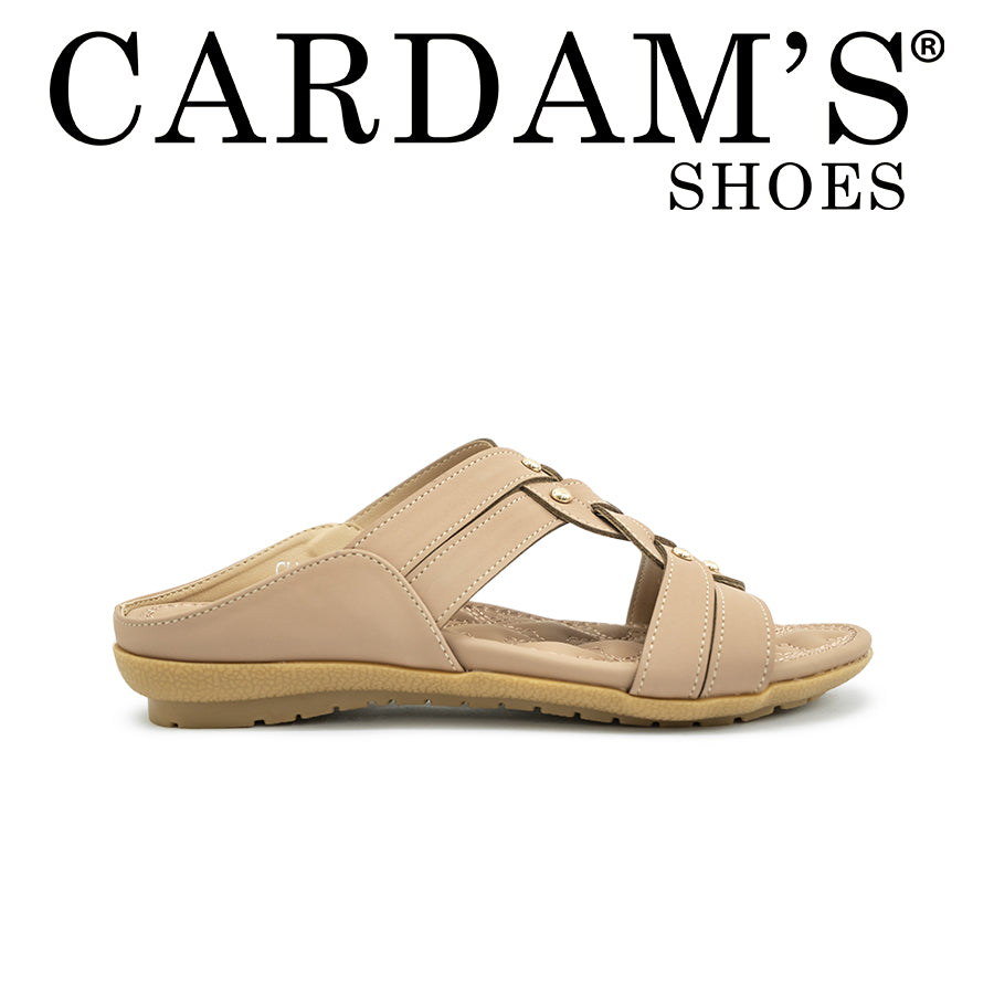Women's Flat Sandals CLY 23261 Black/Old Rose C1