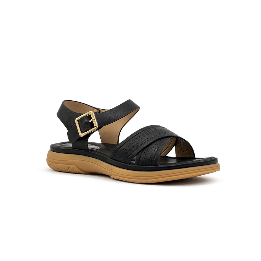 Women's Flat Sandals CLY 28907 Black/Old Rose C2