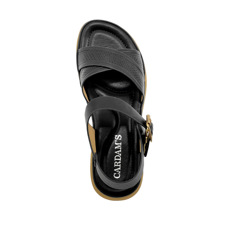 Women's Flat Sandals CLY 28907 Black/Old Rose C2