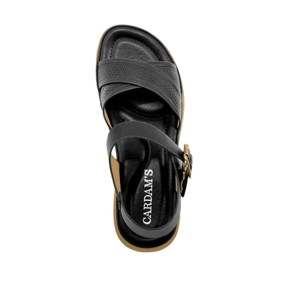 Women's Flat Sandals CLY 28907 Black/Old Rose C2