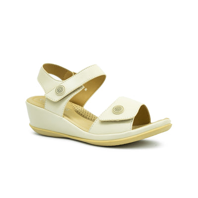 Women's Wedge Sandals CLY 27959 Bone/Tan C1