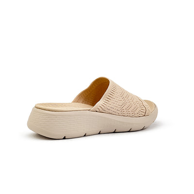 Women's Flat Sandals CLY 28711 Bone/Dark Brown C2