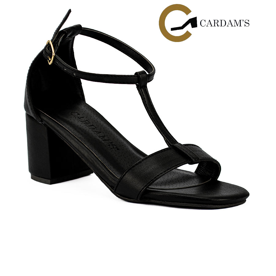 Cardams ECLC CN 00210 Black/Cream Women Heeled Sandals