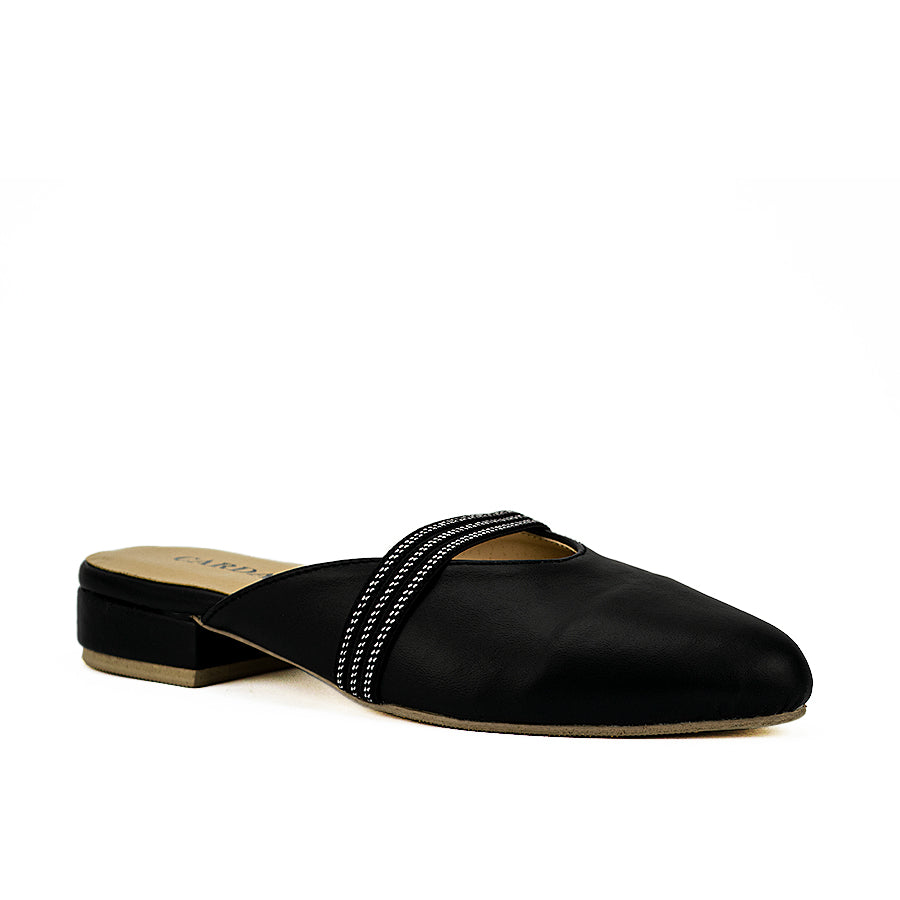 Cardams ECLC LNE 00214 Black/Brown Women Mules