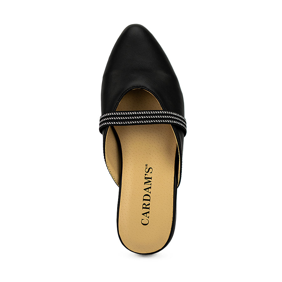 Cardams ECLC LNE 00214 Black/Brown Women Mules