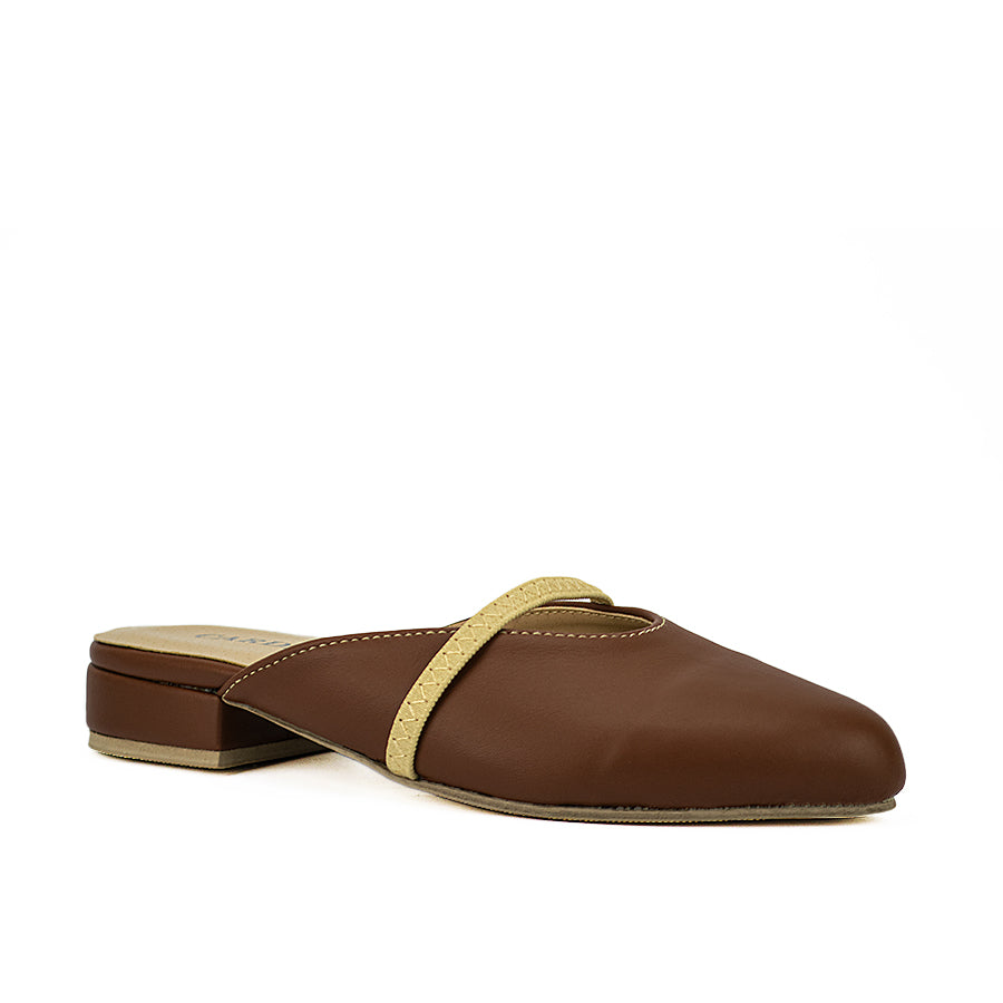 Cardams ECLC LNE 00214 Black/Brown Women Mules