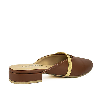 Cardams ECLC LNE 00214 Black/Brown Women Mules