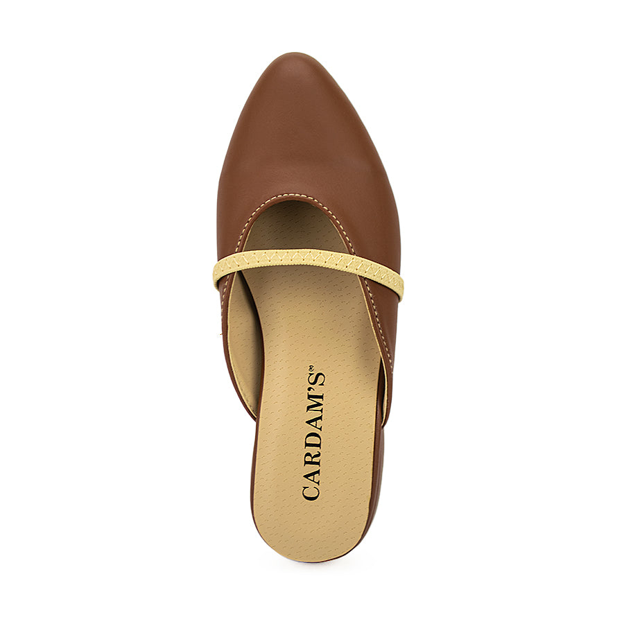 Cardams ECLC LNE 00214 Black/Brown Women Mules