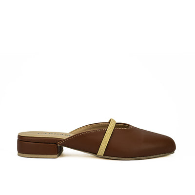 Cardams ECLC LNE 00214 Black/Brown Women Mules