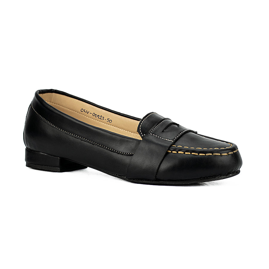 Cardams ECLC OLV 00223 Black/Dark Brown Women Loafers