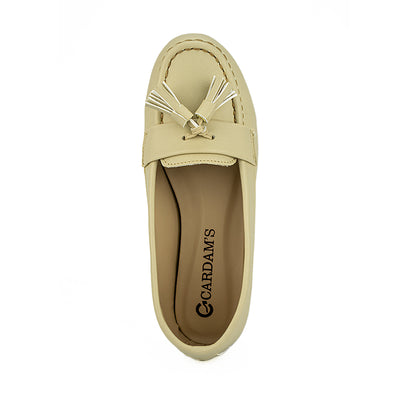 Cardams ECLC OLV 00224 Cream/Navy Blue Women Loafers