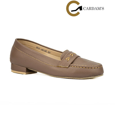 Cardams ECLC OLV 00225 Brown/Off White Women Loafers