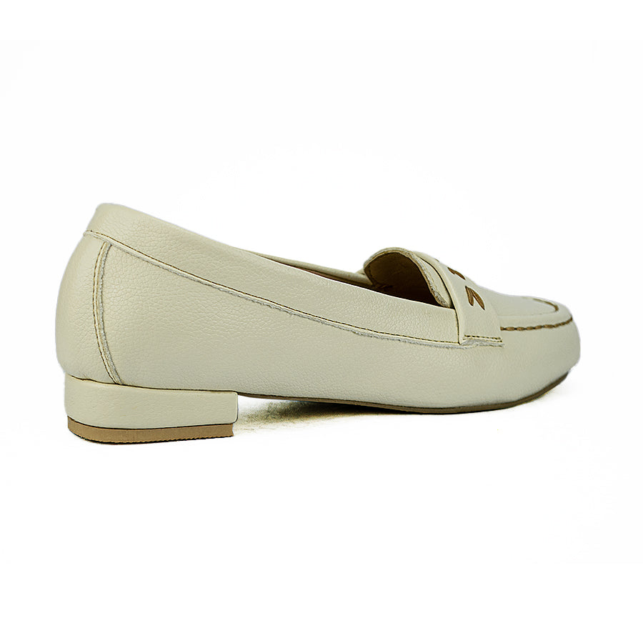 Cardams ECLC OLV 00225 Brown/Off White Women Loafers