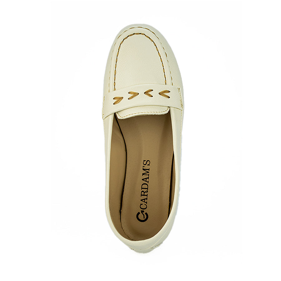 Cardams ECLC OLV 00225 Brown/Off White Women Loafers