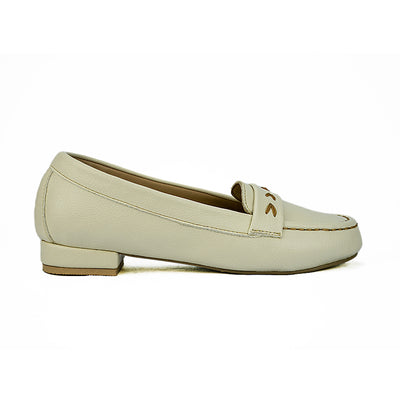 Cardams ECLC OLV 00225 Brown/Off White Women Loafers