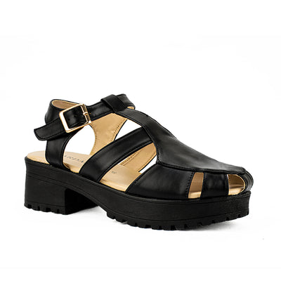 Cardams ECLC RSS 00221 Black Women Korean Heeled Sandals