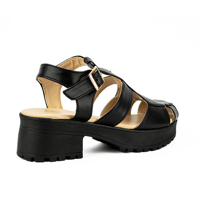 Cardams ECLC RSS 00221 Black Women Korean Heeled Sandals