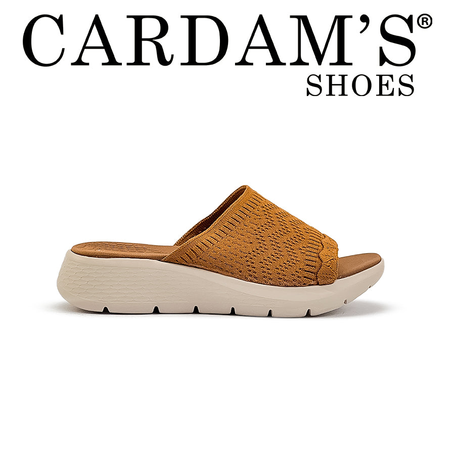 Women's Flat Sandals CLY 28711 Bone/Dark Brown C2
