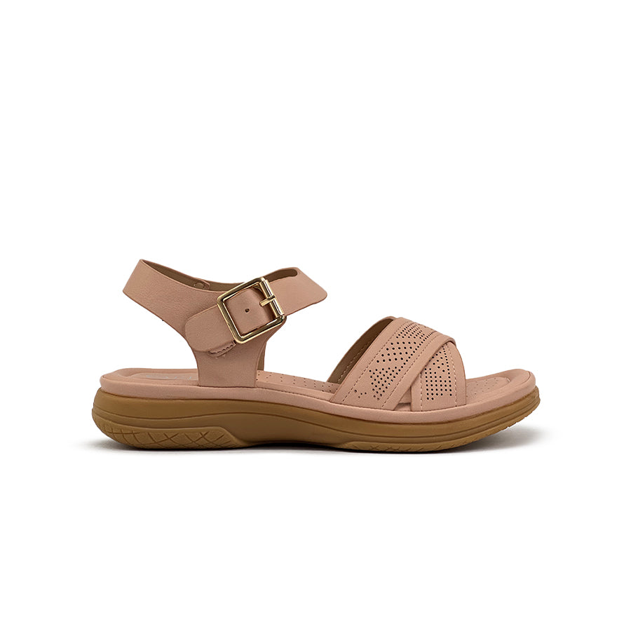 Women's Flat Sandals CLY 28907 Black/Old Rose C2