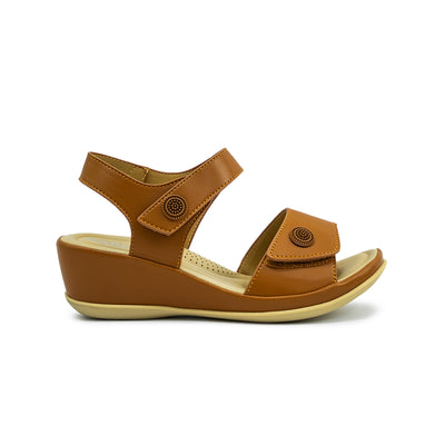 Women's Wedge Sandals CLY 27959 Bone/Tan C1
