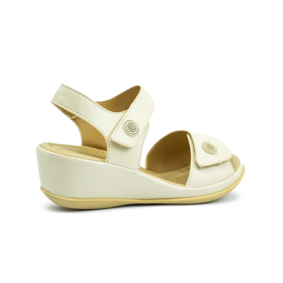 Women's Wedge Sandals CLY 27959 Bone/Tan C1