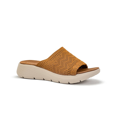Women's Flat Sandals CLY 28711 Bone/Dark Brown C2