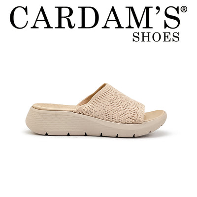 Women's Flat Sandals CLY 28711 Bone/Dark Brown C2