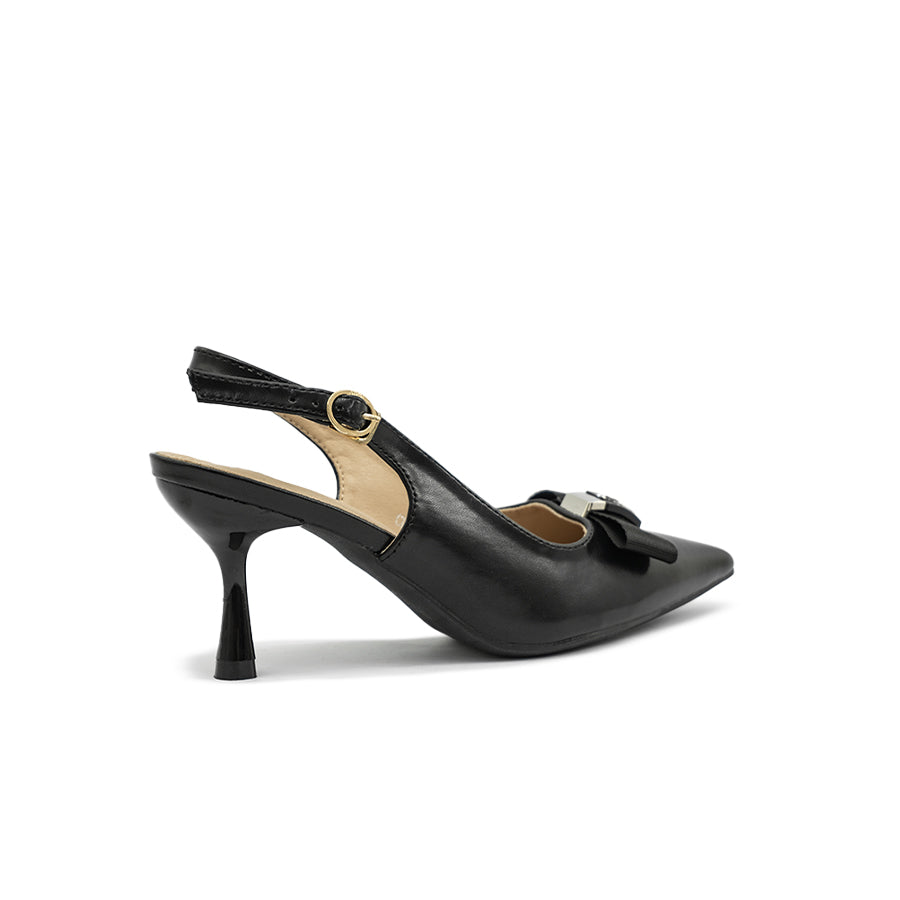 Women's Heeled Sandals CLY 28803 Beige/Black C1