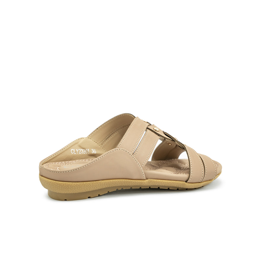 Women's Flat Sandals CLY 23261 Black/Old Rose C1