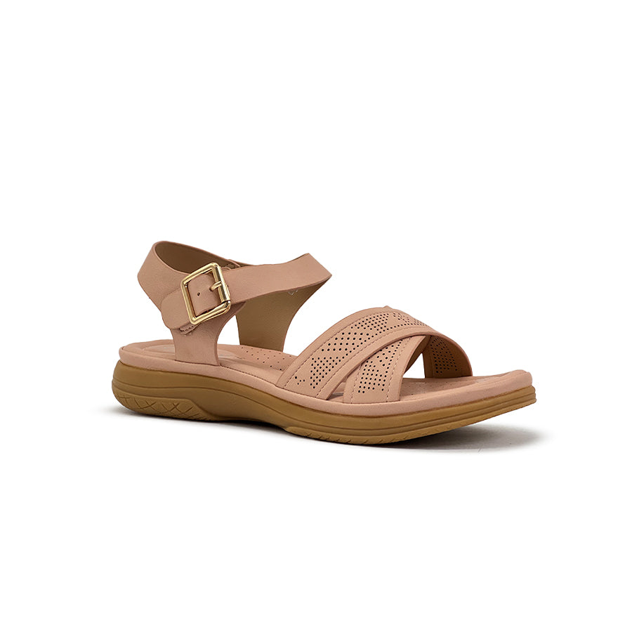 Women's Flat Sandals CLY 28907 Black/Old Rose C2