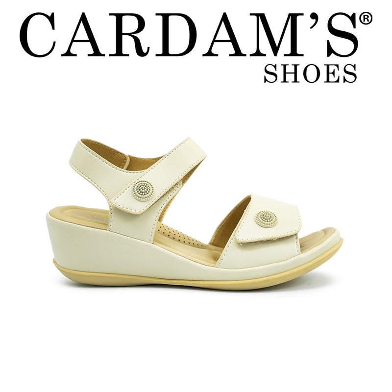 Women's Wedge Sandals CLY 27959 Bone/Tan C1