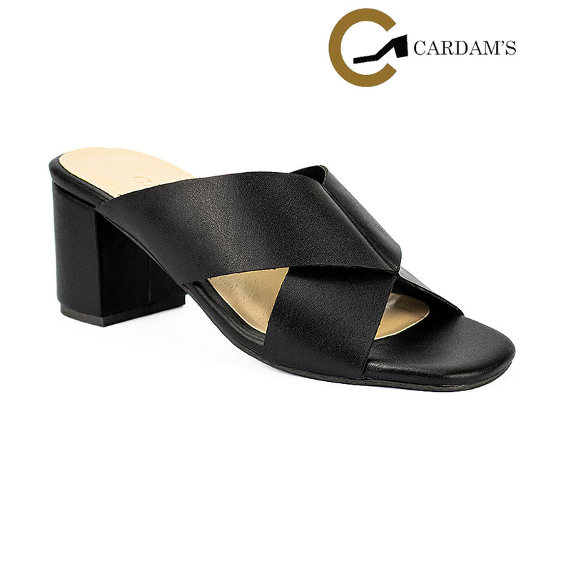 Cardams ECLC CN 00207 Black/Tan Women Heeled Sandals