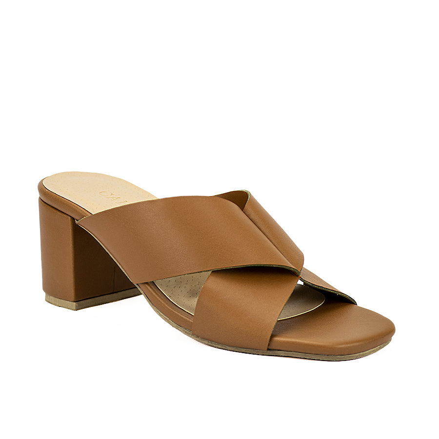 Cardams ECLC CN 00207 Black/Tan Women Heeled Sandals