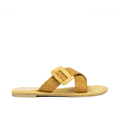 Cardams ECLA CN 00018 Beige/Navy Blue Women Flat Sandals
