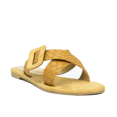 Cardams ECLA CN 00018 Beige/Navy Blue Women Flat Sandals