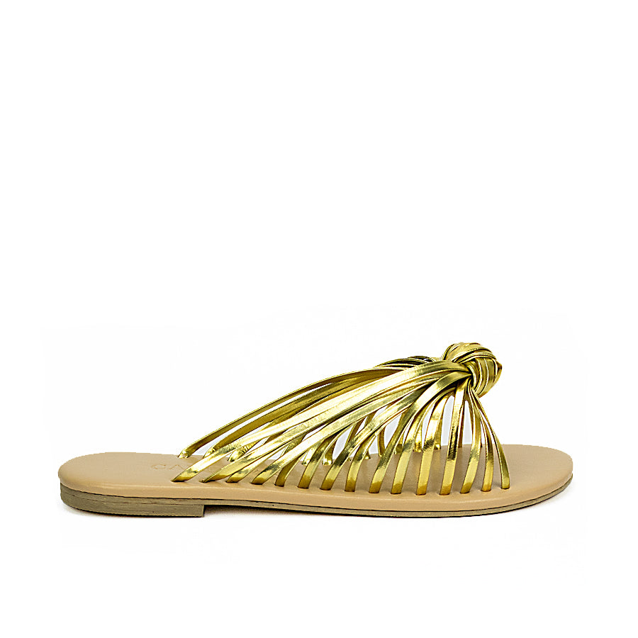 Cardams ECLA LNE 00030 Aqua Blue/Gold/Silver Women Flats Sandals