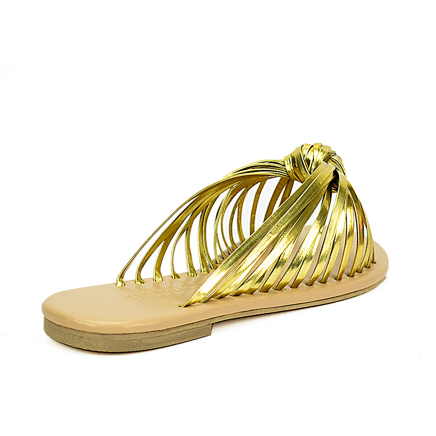 Cardams ECLA LNE 00030 Aqua Blue/Gold/Silver Women Flats Sandals