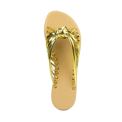 Cardams ECLA LNE 00030 Aqua Blue/Gold/Silver Women Flats Sandals