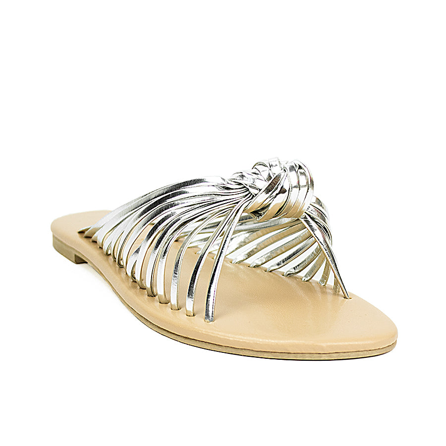 Cardams ECLA LNE 00030 Aqua Blue/Gold/Silver Women Flats Sandals