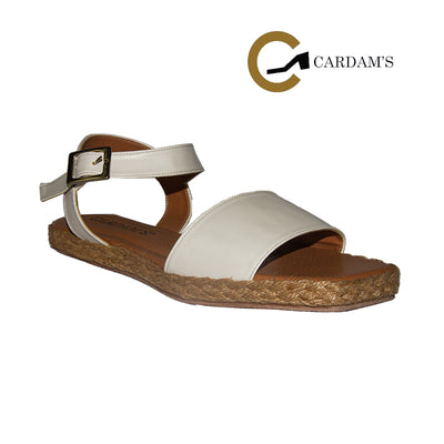 Cardams ECLA ERM 00056 Brown/White Flat Sandals