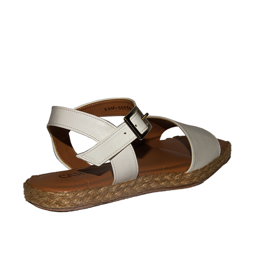 Cardams ECLA ERM 00056 Brown/White Flat Sandals