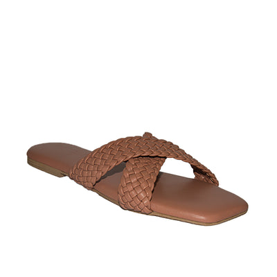 ECLB ERM 00092 Old Rose/Tan Women Flats Sandals