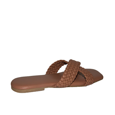 ECLB ERM 00092 Old Rose/Tan Women Flats Sandals