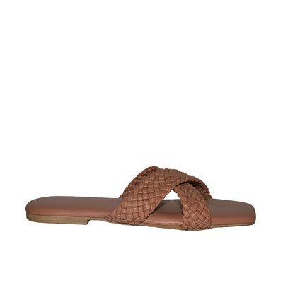 ECLB ERM 00092 Old Rose/Tan Women Flats Sandals