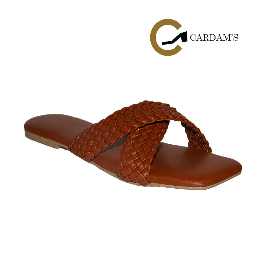 ECLB ERM 00092 Old Rose/Tan Women Flats Sandals