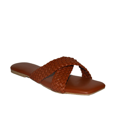 ECLB ERM 00092 Old Rose/Tan Women Flats Sandals